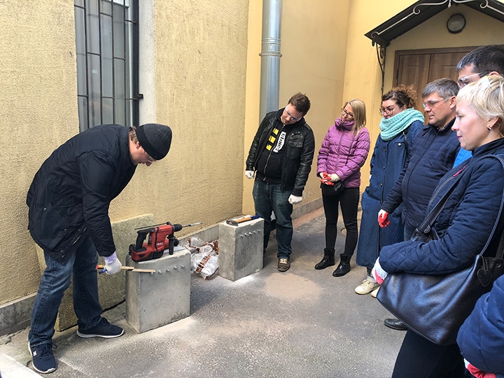 Занятия по установке анкерных креплений